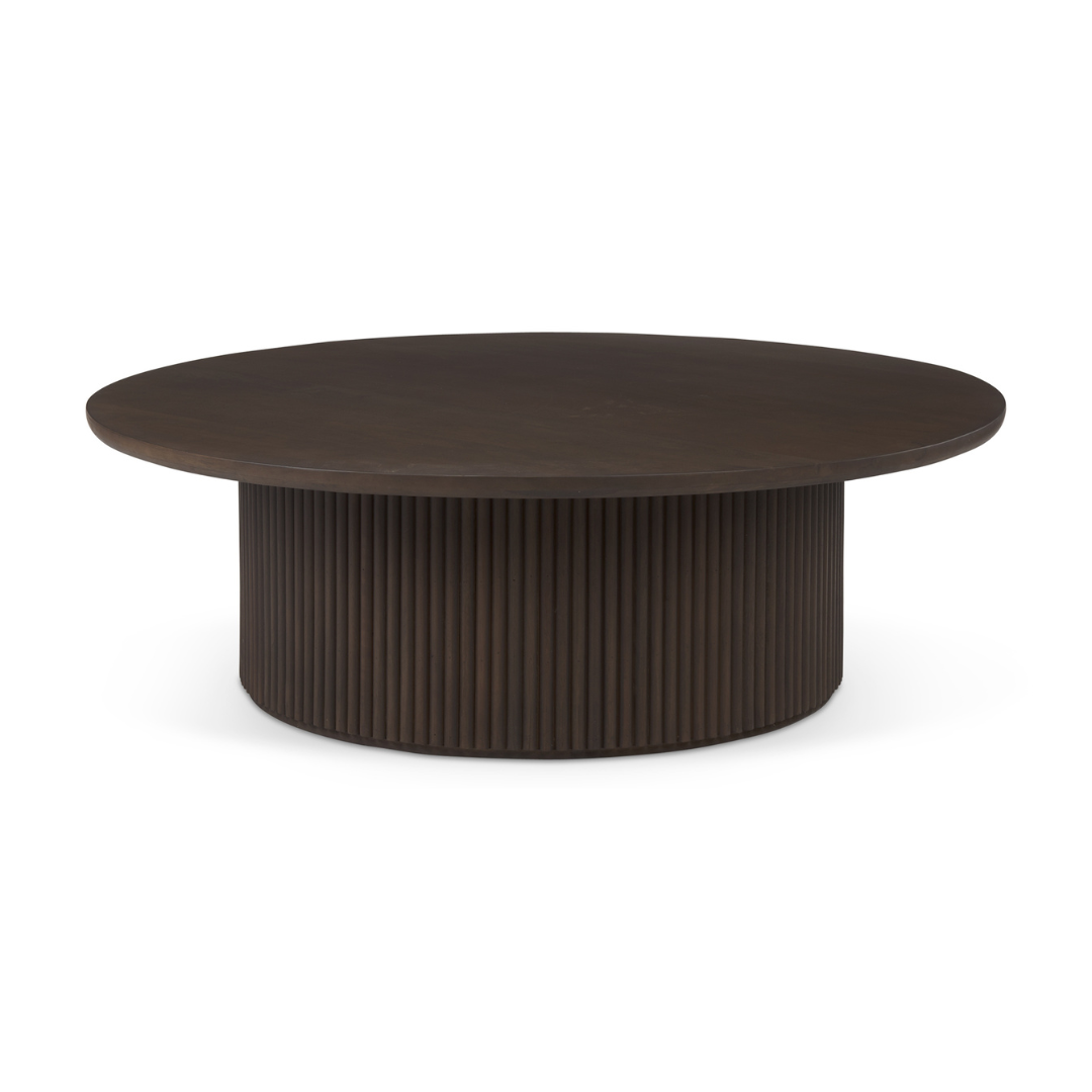 Terra Round Coffee Table in Dark Brown