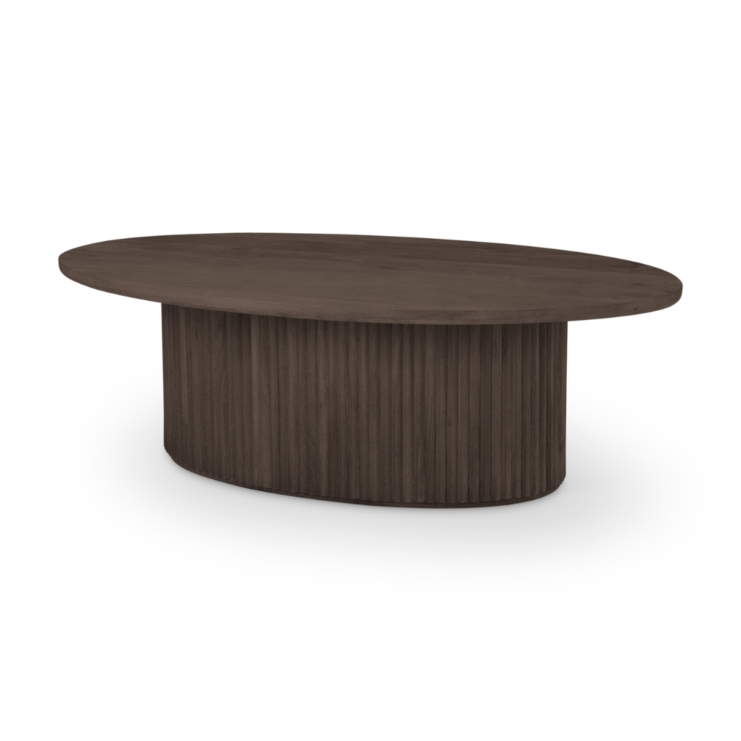 Terra Oval Coffee Table in Dark Brown