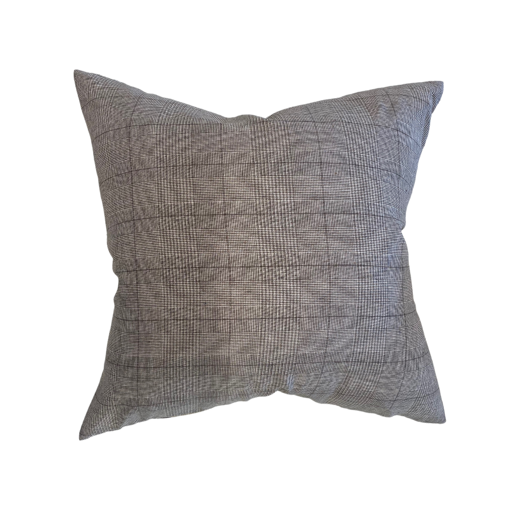 Chocolate Plaid Pillow Cover