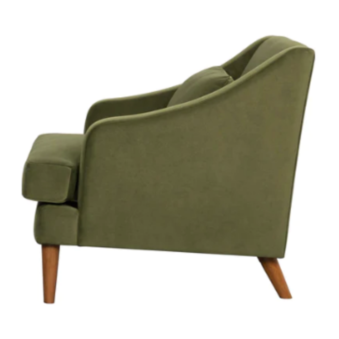 Missy Club Chair in Green Velvet