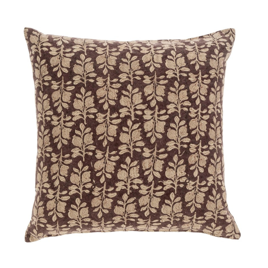 Arbor Block Print Pillow in Plum