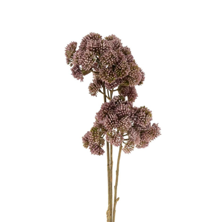 Pom Pom Floral Spray Mauve