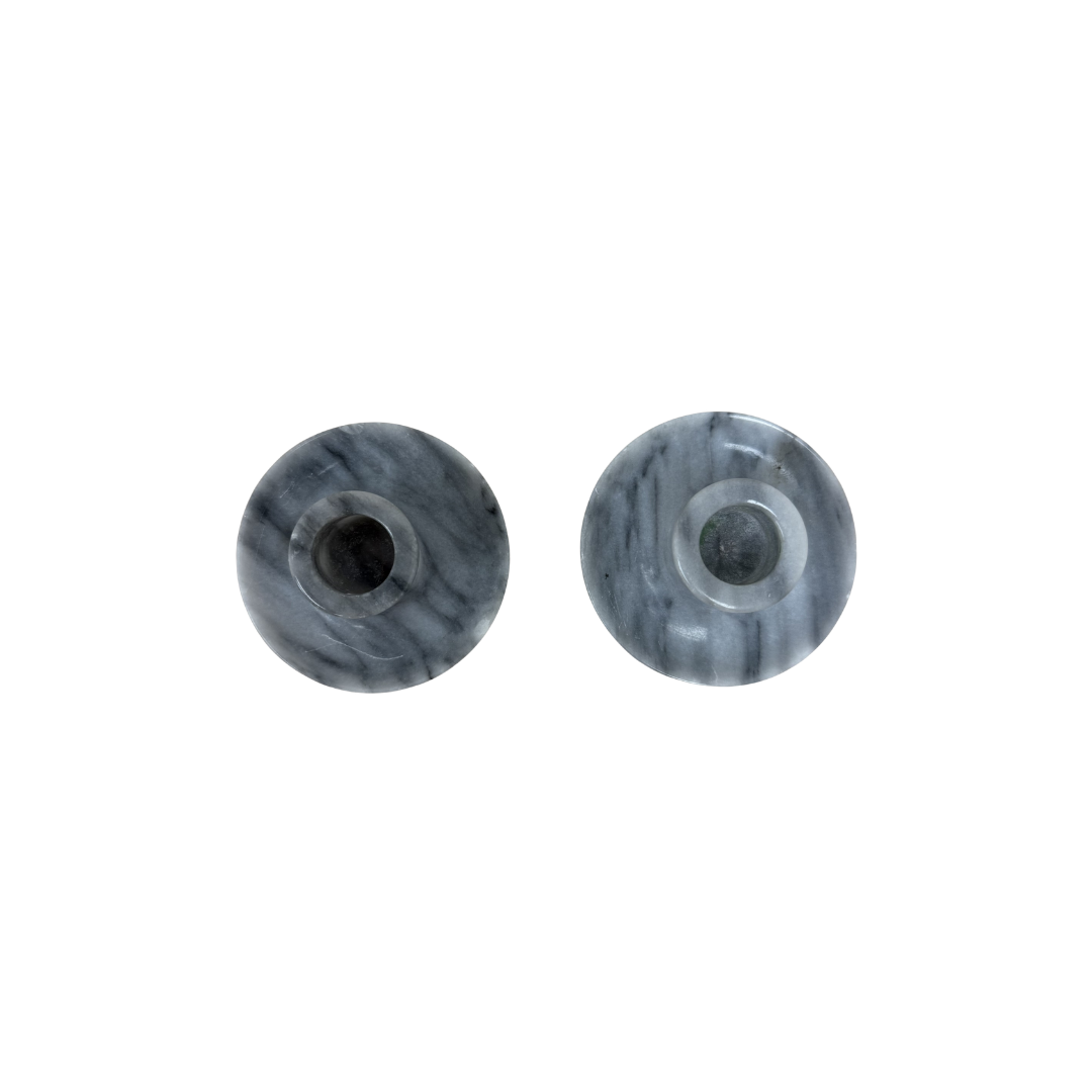 Found Marble Taper Holders