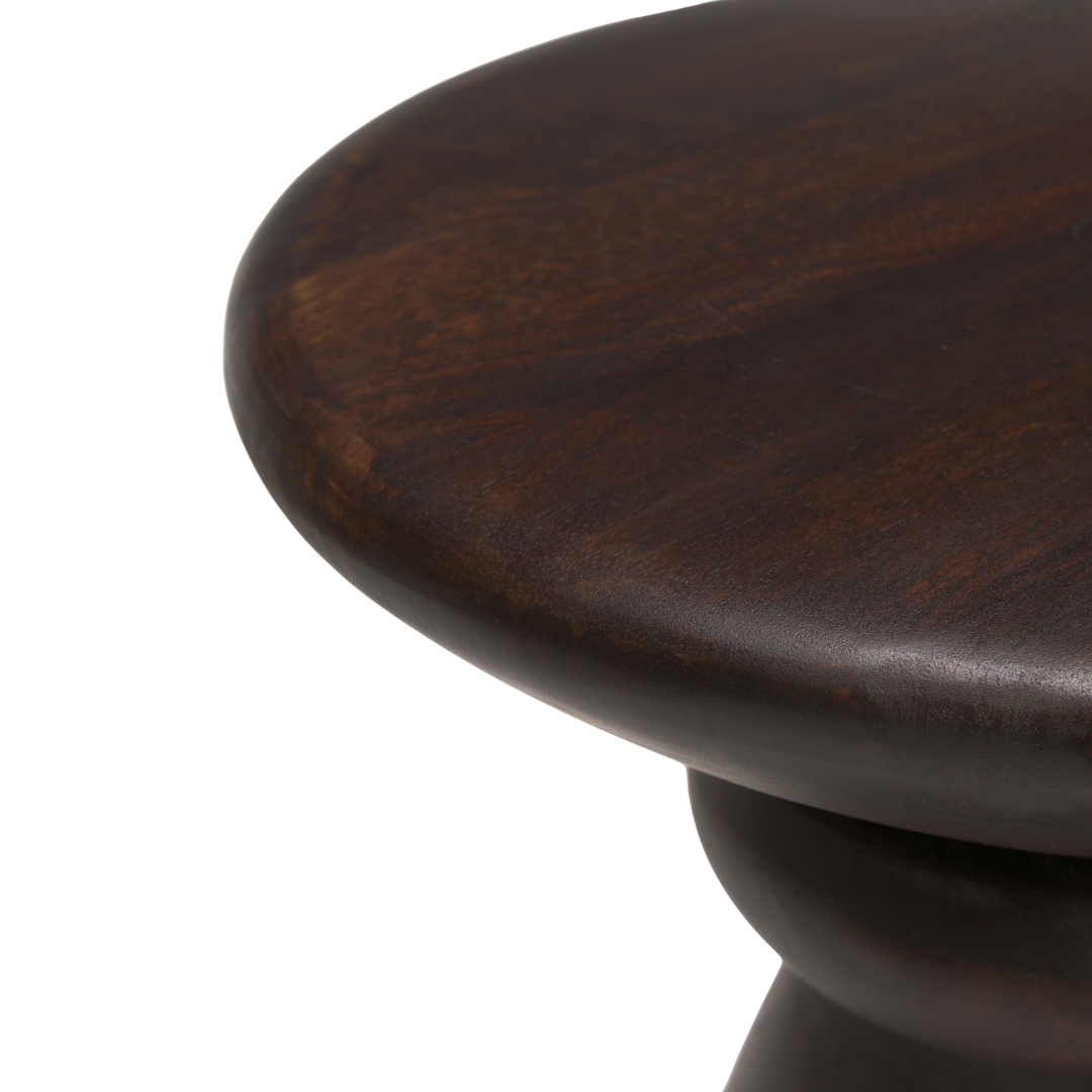 Palmera Dark Wood Side Table