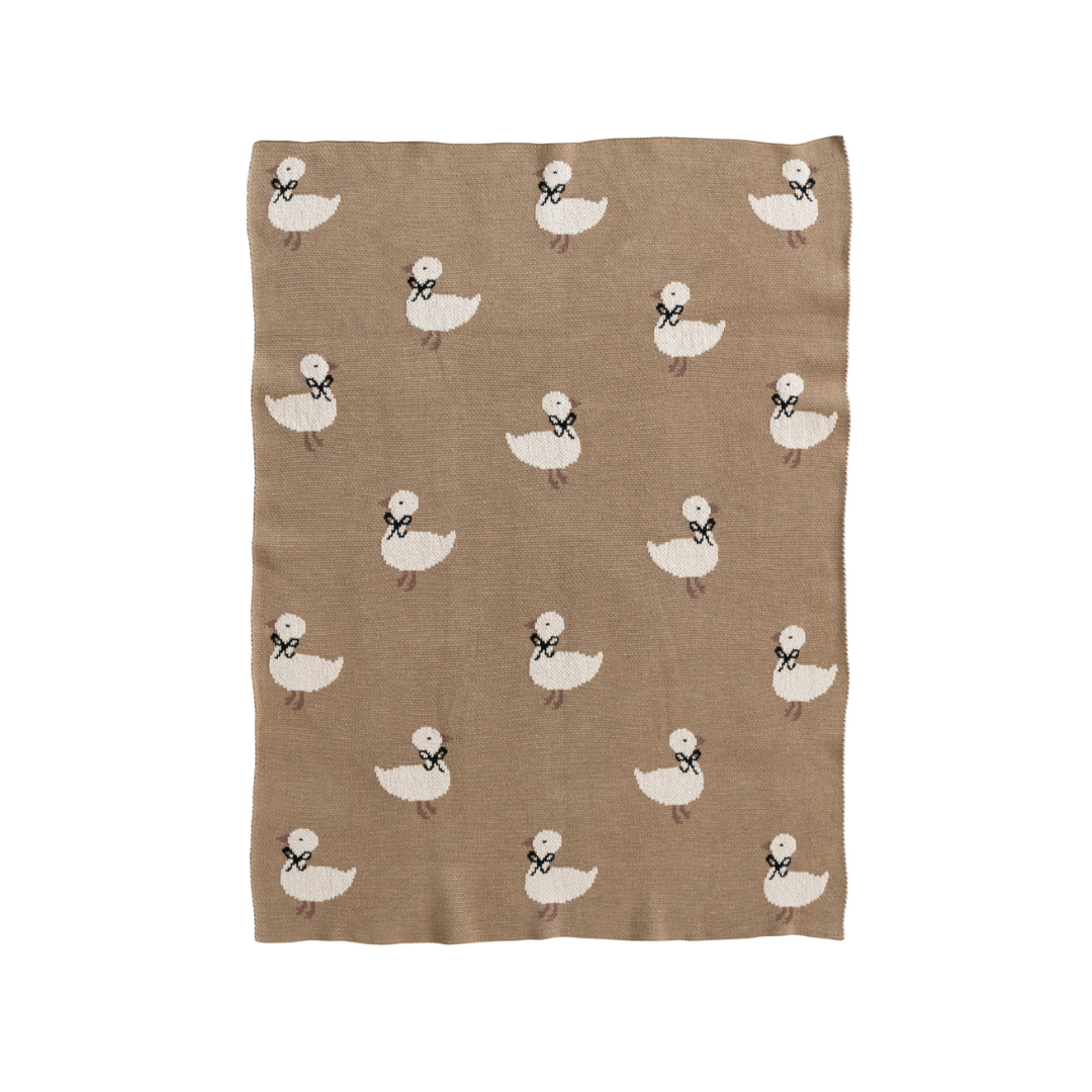 Duckling Knit Baby Blanket