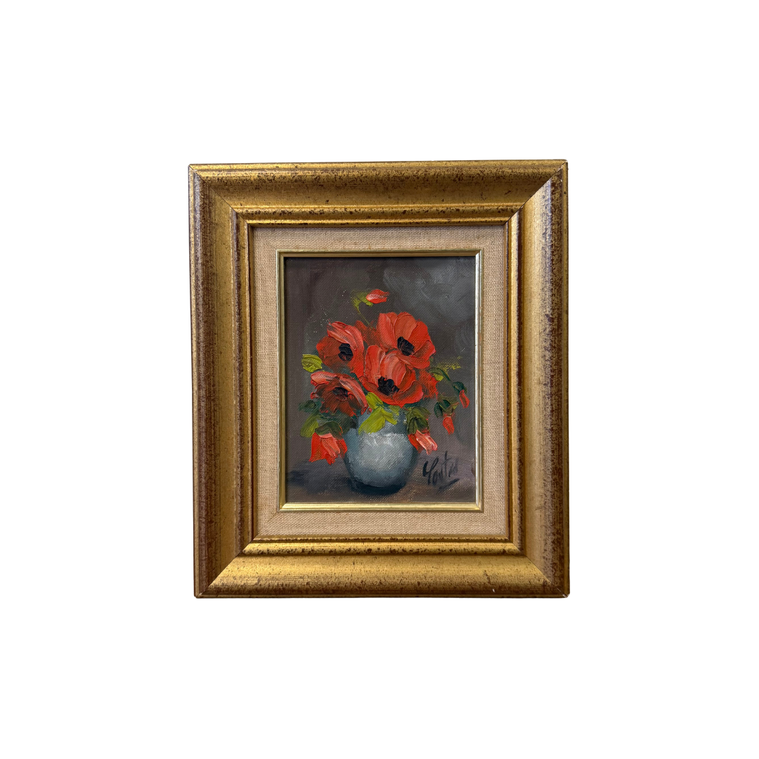 Found Costes Poppy Painting