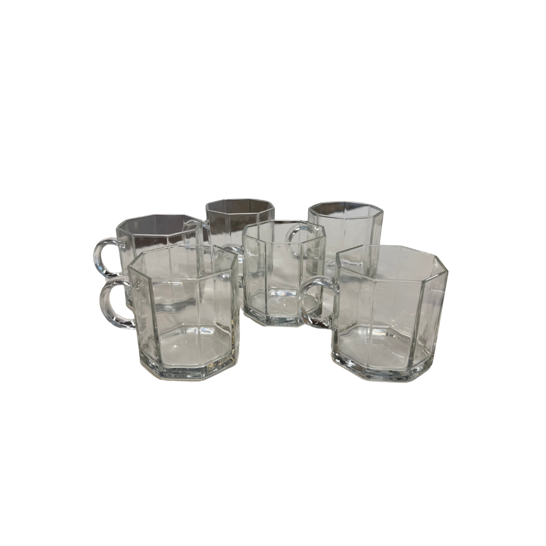 Found Glass Octagon Glasses - Set of 6