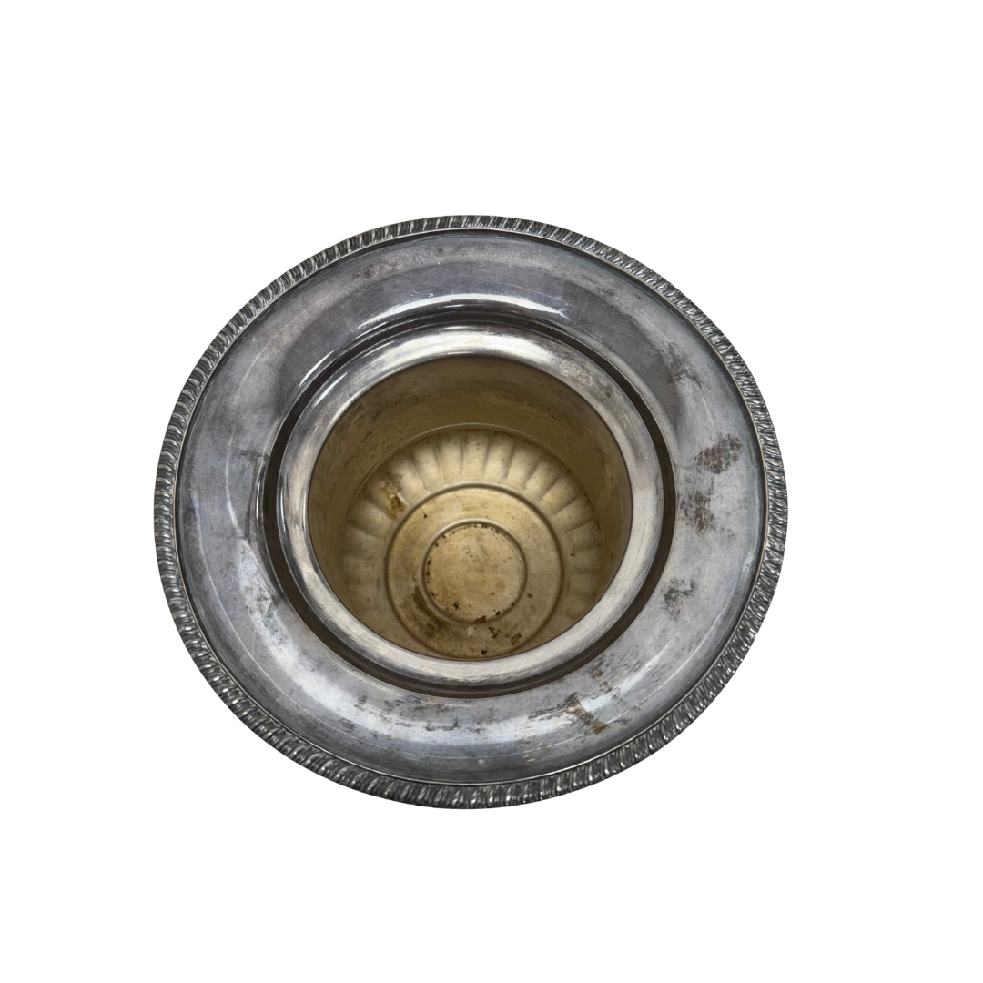 Found Silver Pedestal Vase