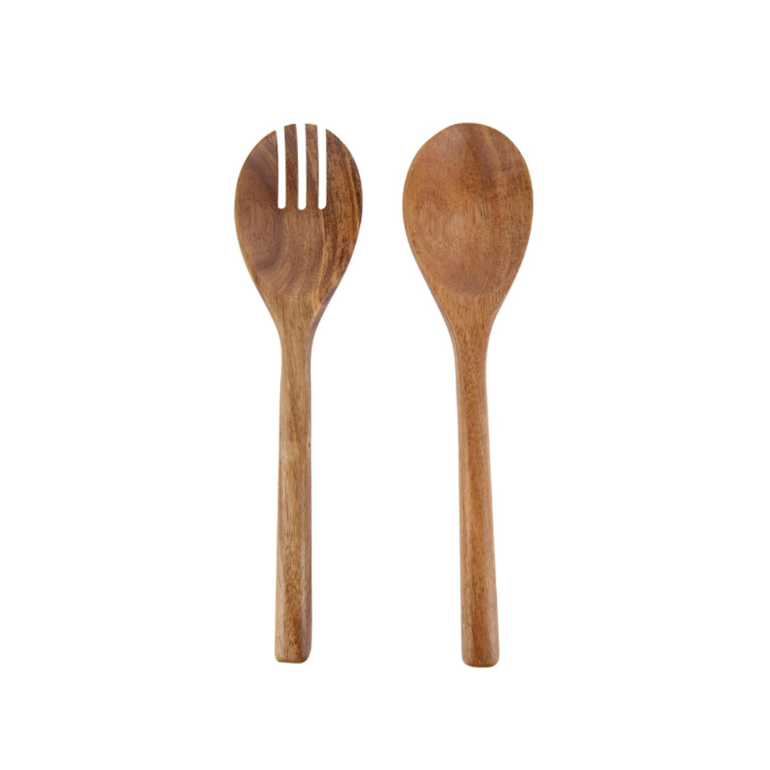 Acacia Wood Salad Server Set