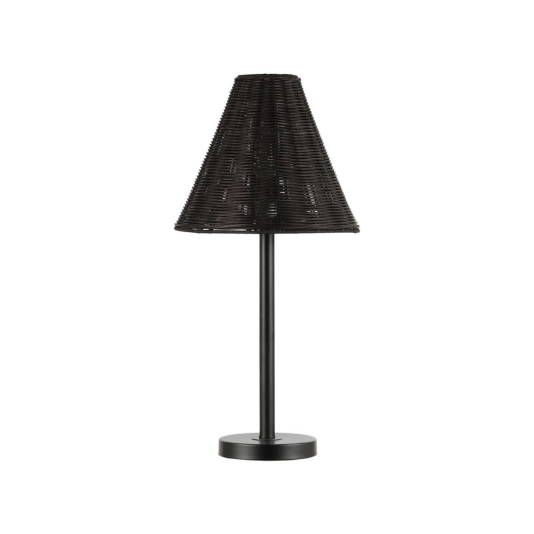 Ricki Black Rattan Table Lamp