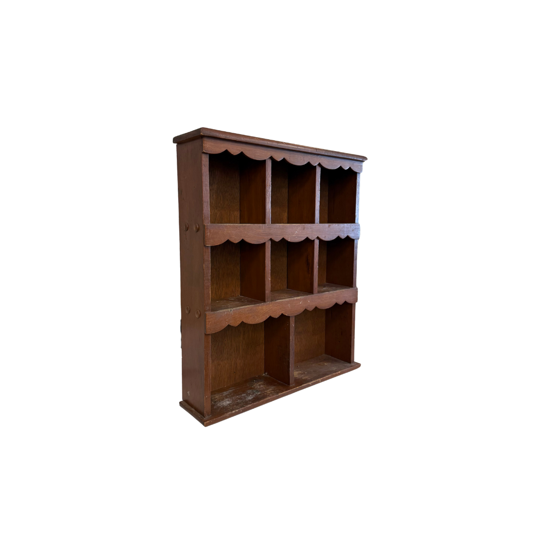 Found Scalloped Wood Shelf