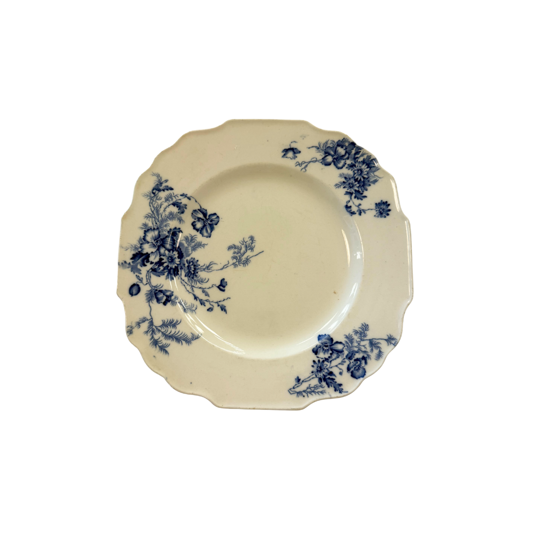 Found Myott White &amp; Blue Floral Plate