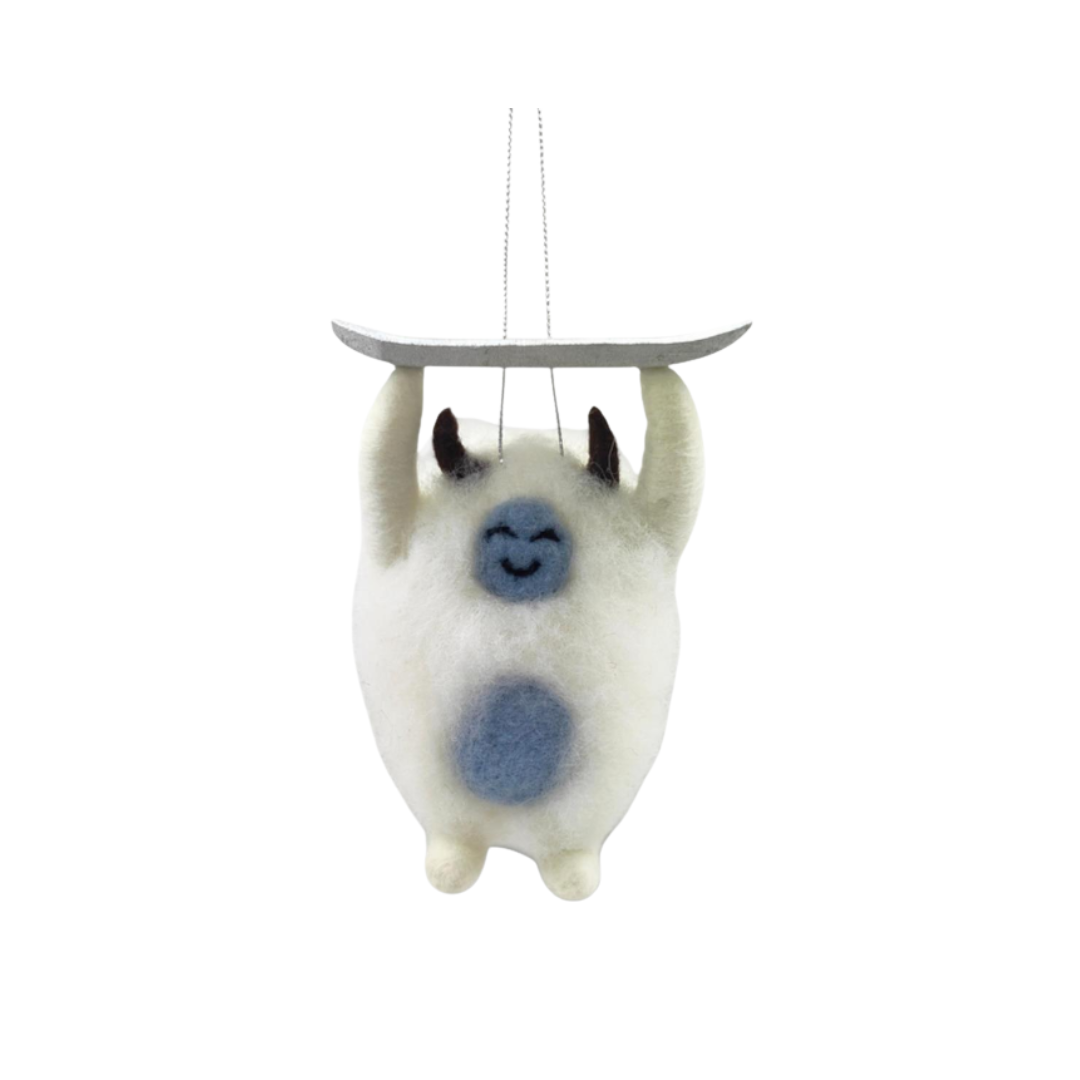 Snowboard Abominable Ornament