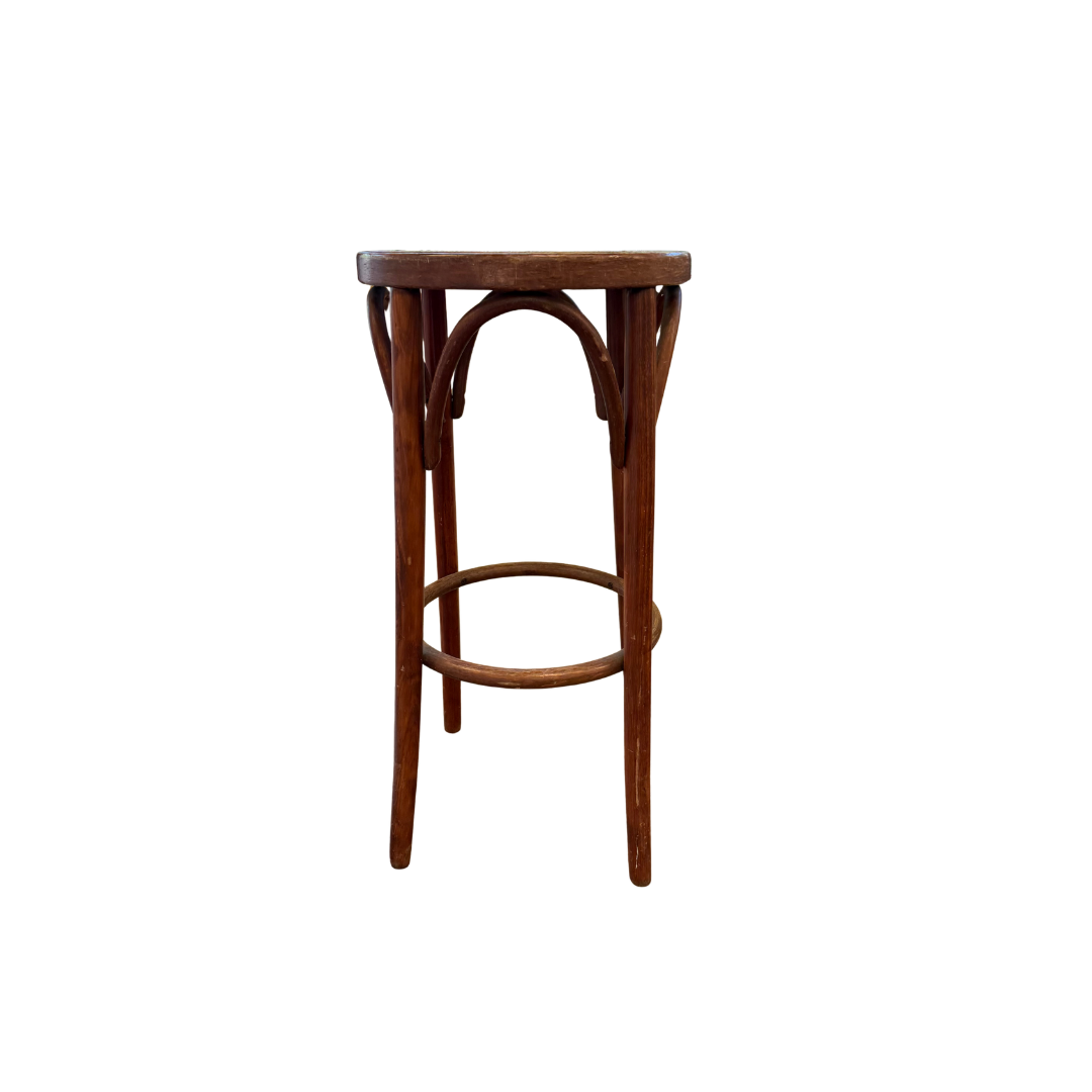 Found Cane Seat Stool