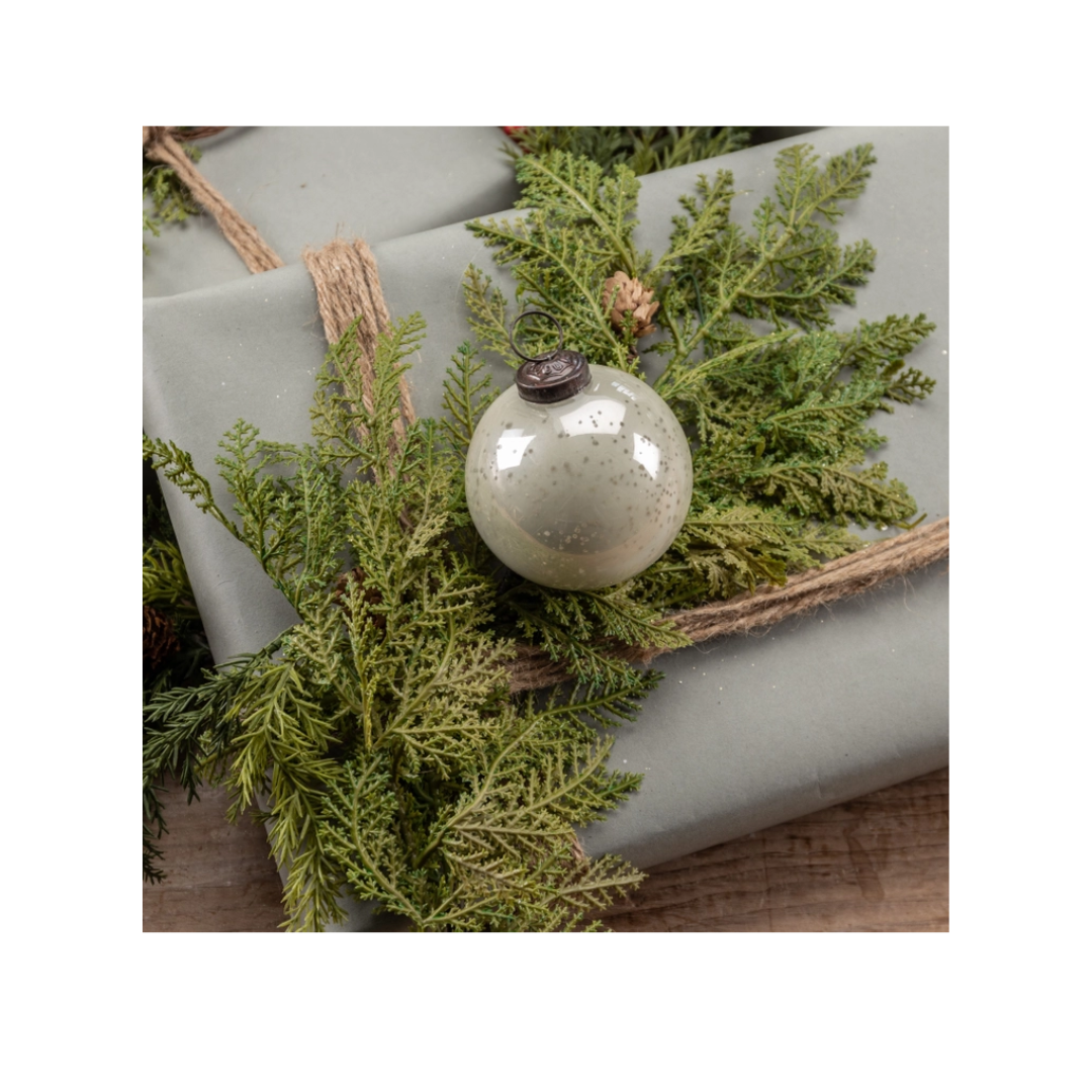 White Kugel Ornament