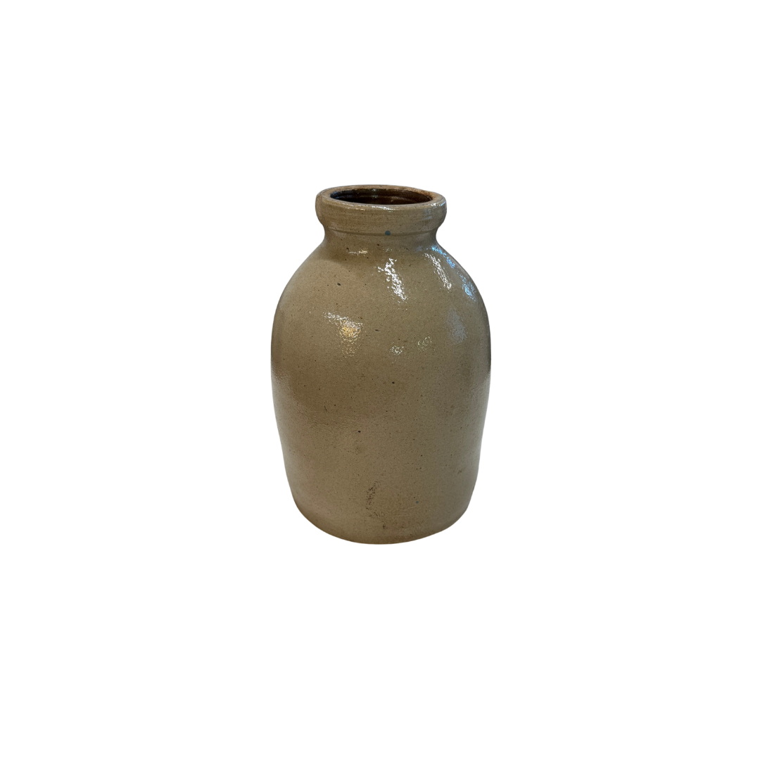 Found Taupe Ceramic Vase