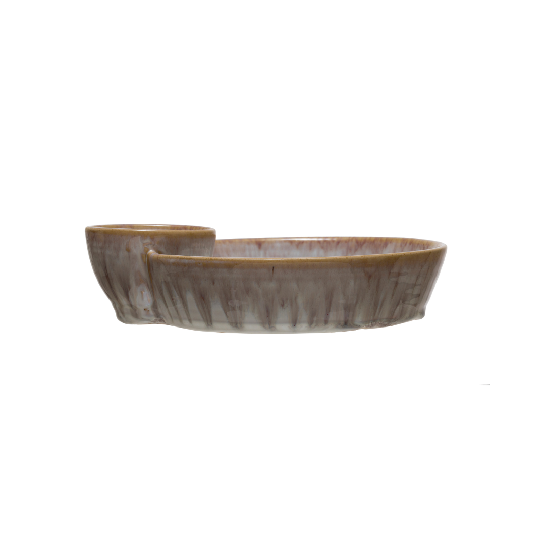 Double Section Serving Dish