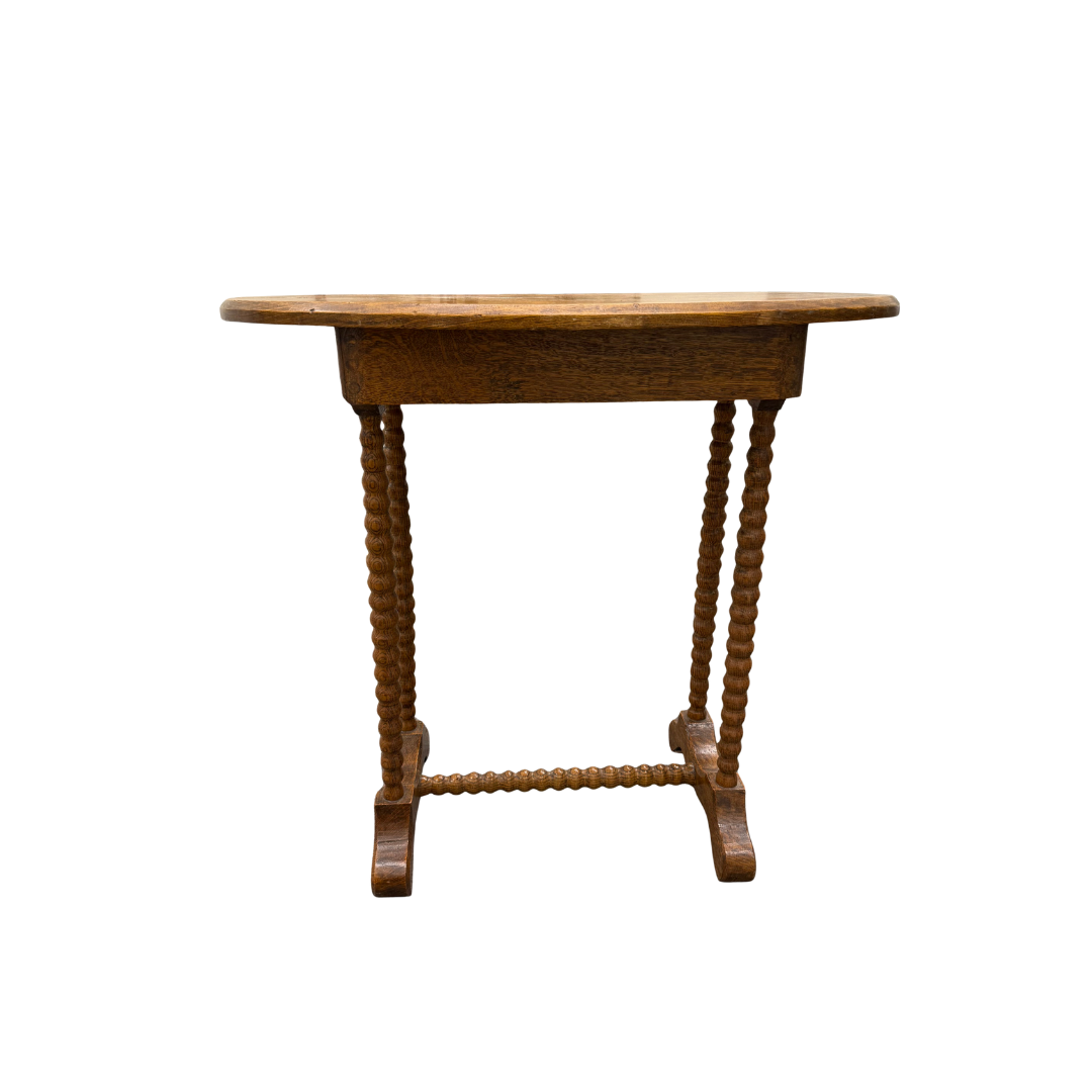 Found Oval Side Table with Drawer