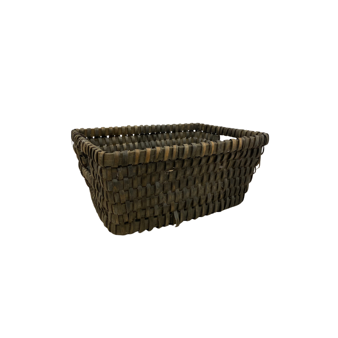 Found Black Woven Basket