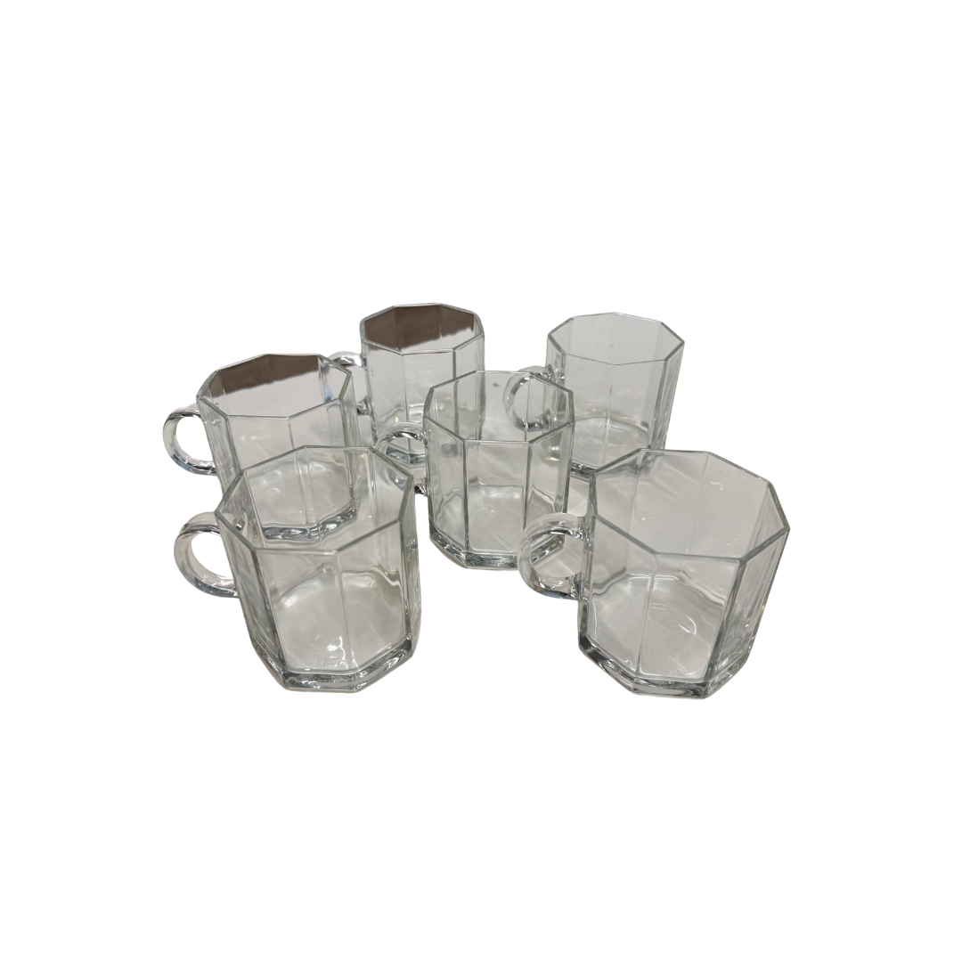 Found Glass Octagon Glasses - Set of 6