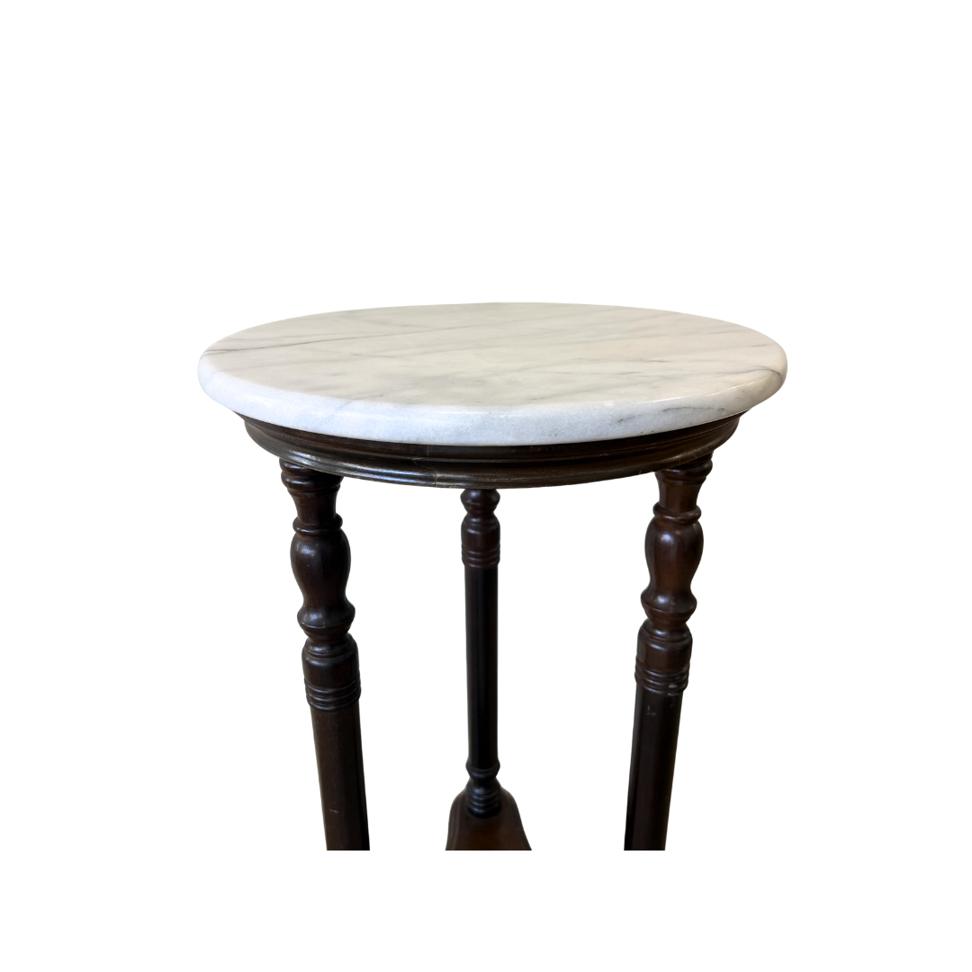 Found Victorian Light Marble Pedestal