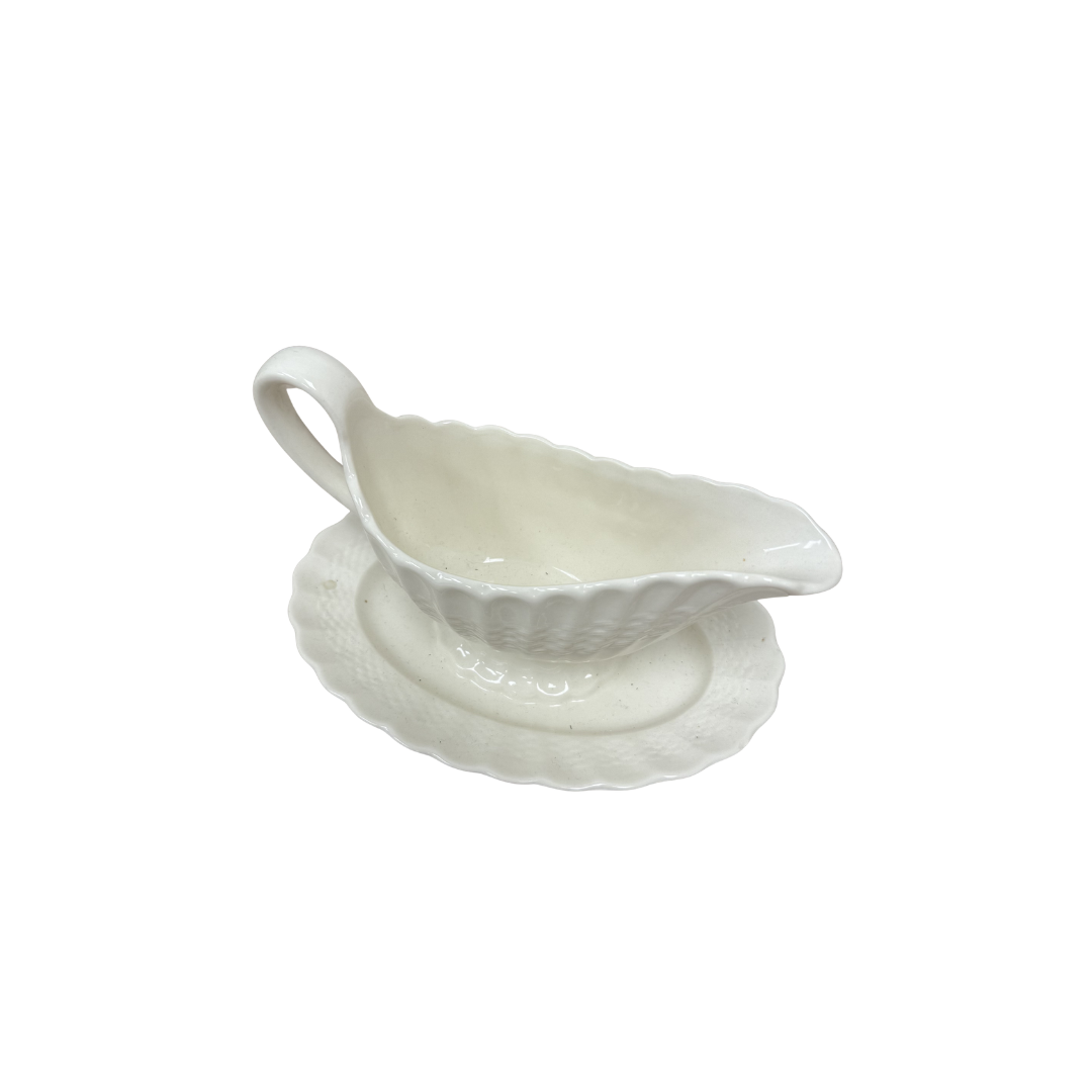 Found Attached Gravy Boat &amp; Saucer