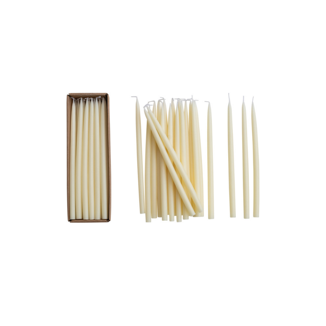 Unscented Thin Taper Candles