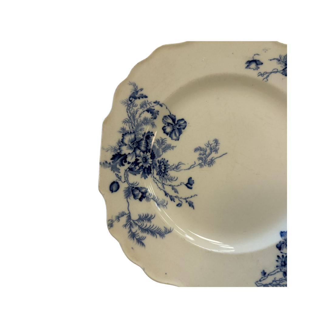 Found Myott White &amp; Blue Floral Plate
