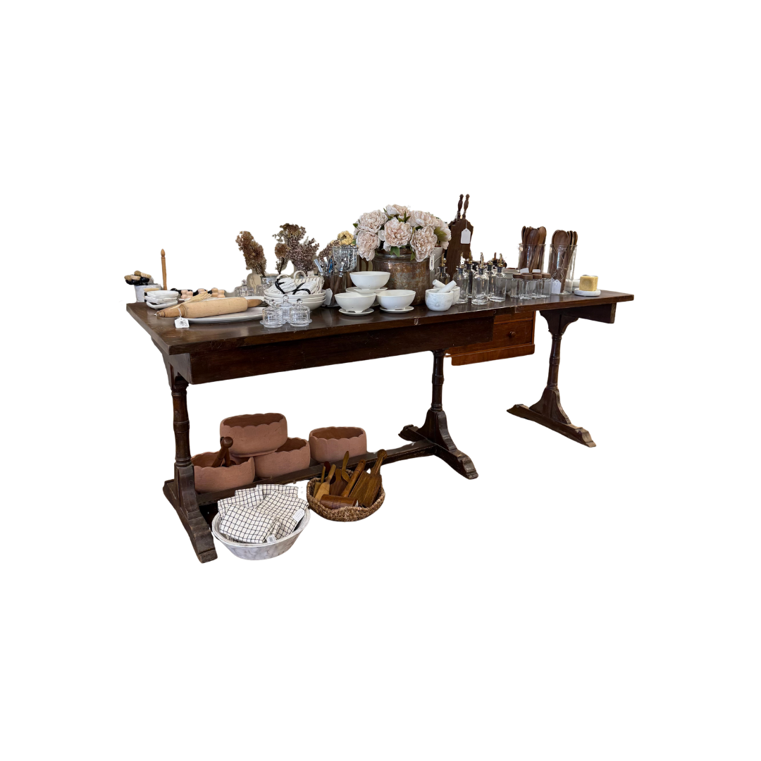 Found Long Kitchen Prep Table