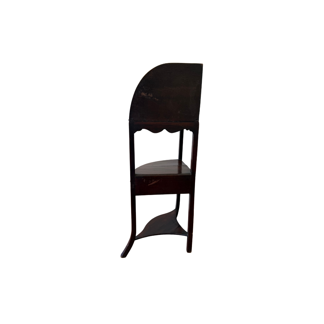 Found Mahogany Corner Shelf Table