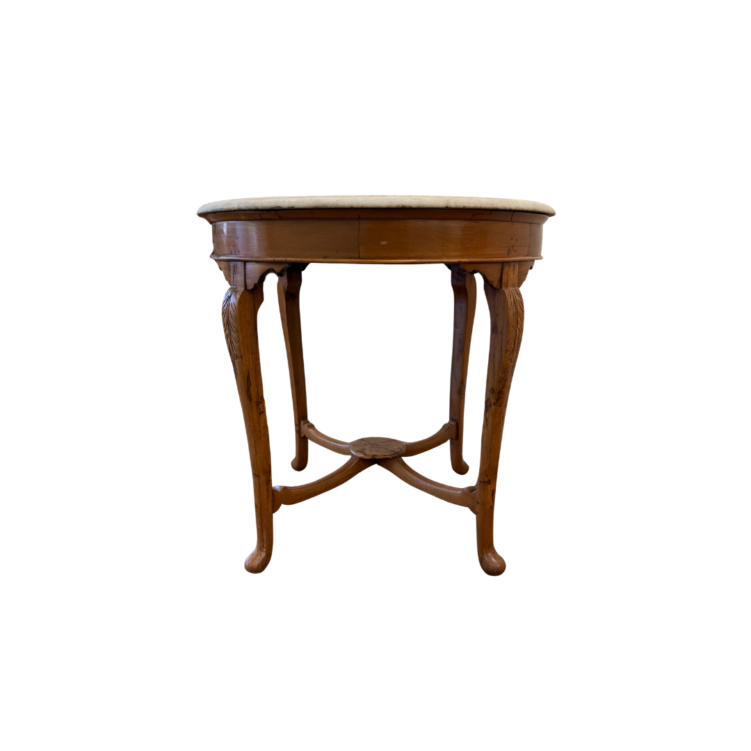 Found Large Round Marble Side Table