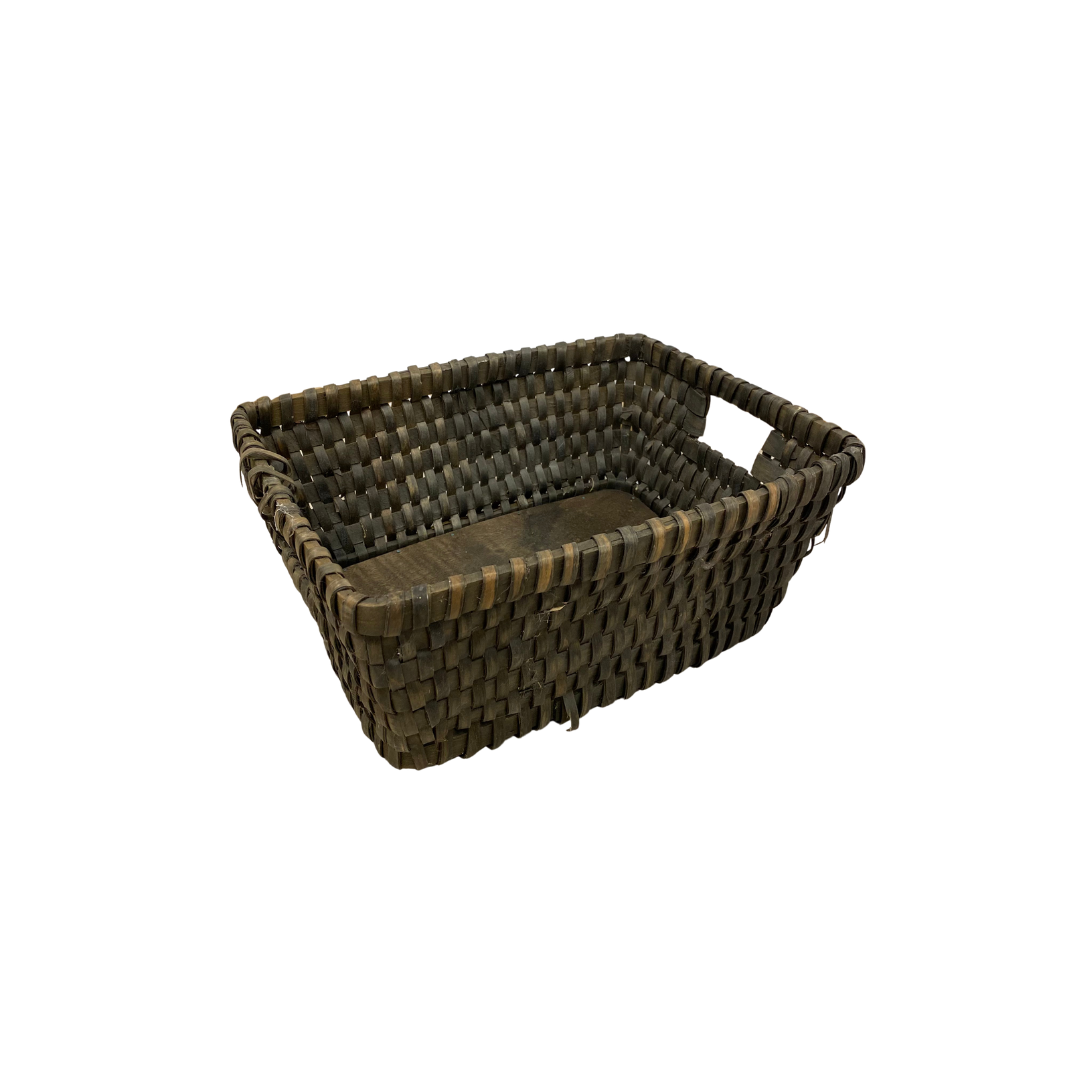 Found Black Woven Basket