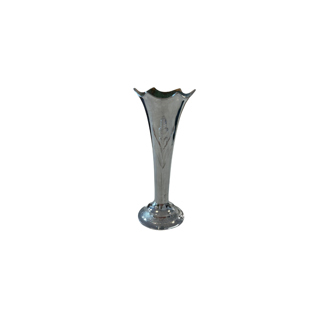 Found Silver Bud Vase