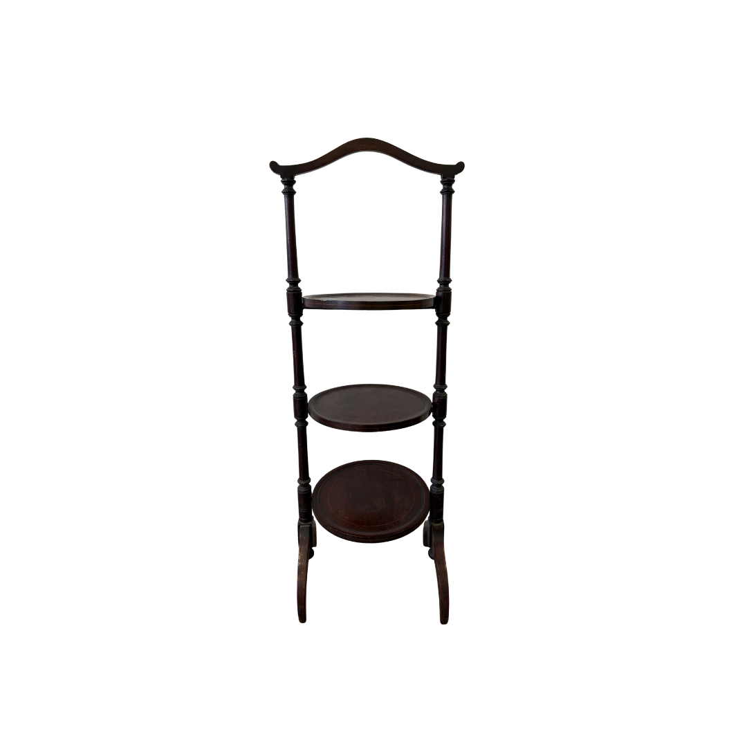 Found Three-Tier Cake Stand Table