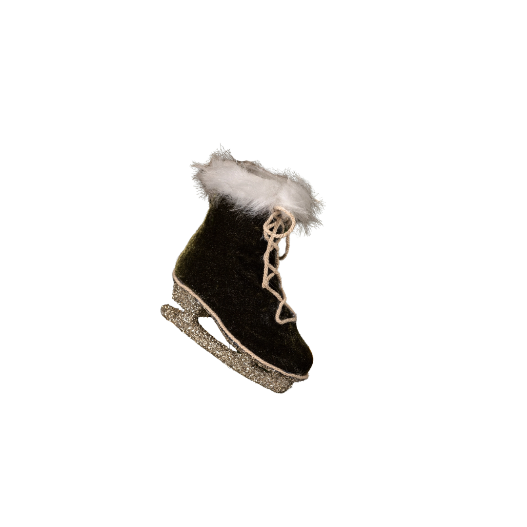 Forest Velvet Ice Skate Ornament