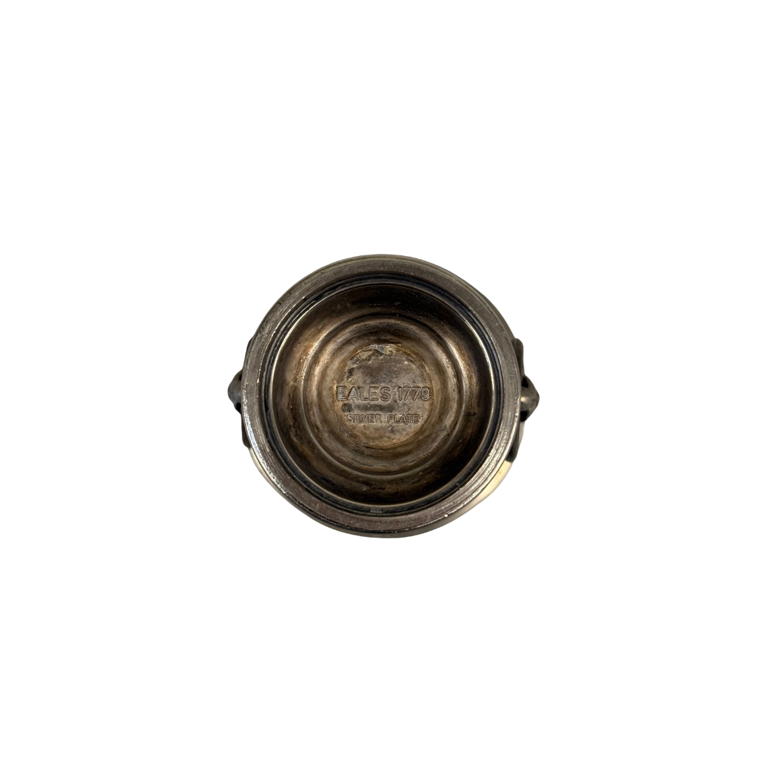 Found Silverplate Mini Lion Head Urn