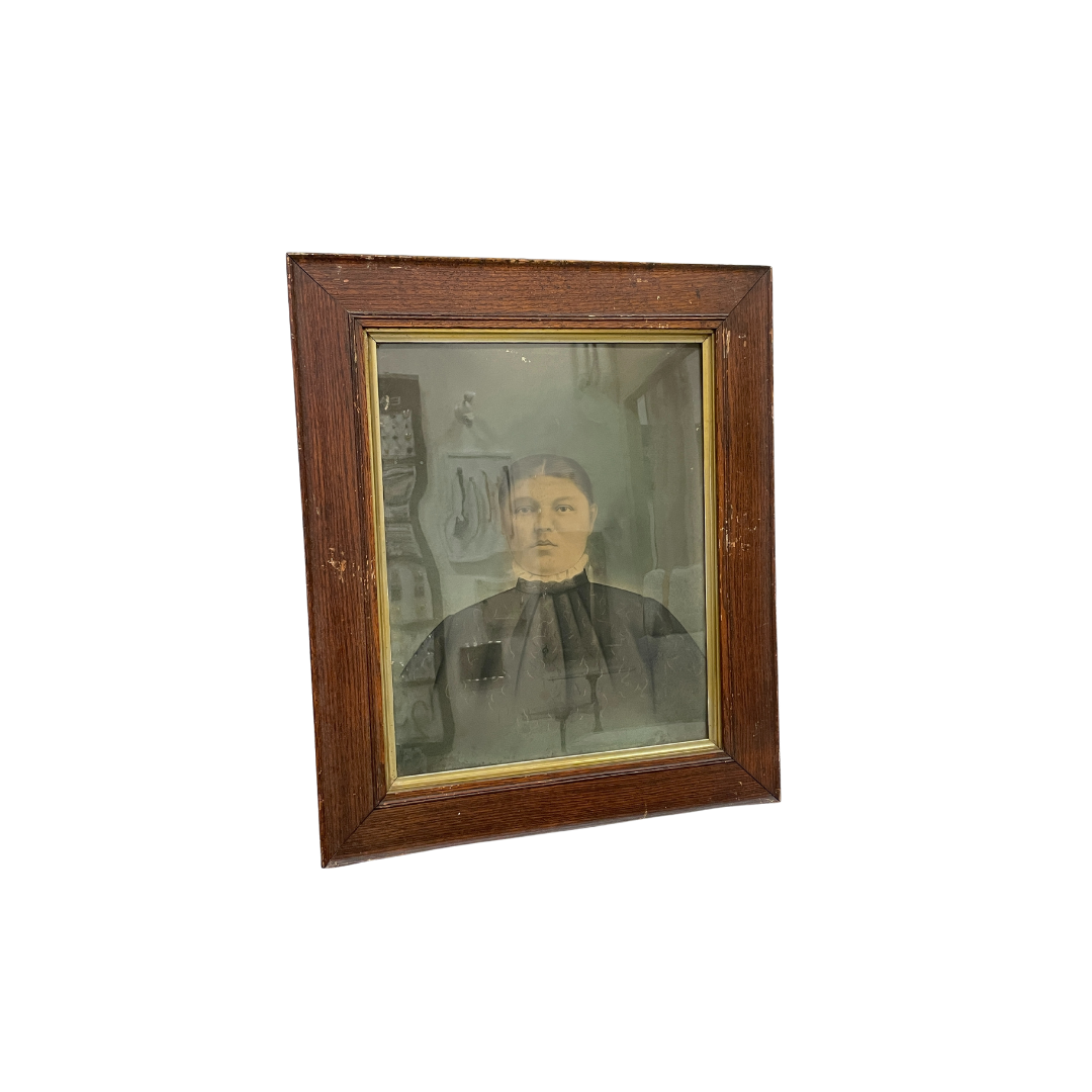 Found Antique Woman&#39;s Portrait