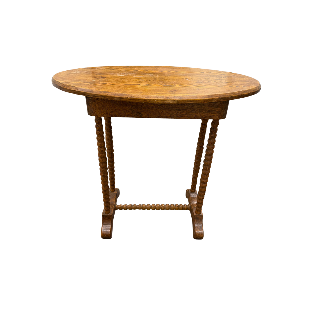 Found Oval Side Table with Drawer