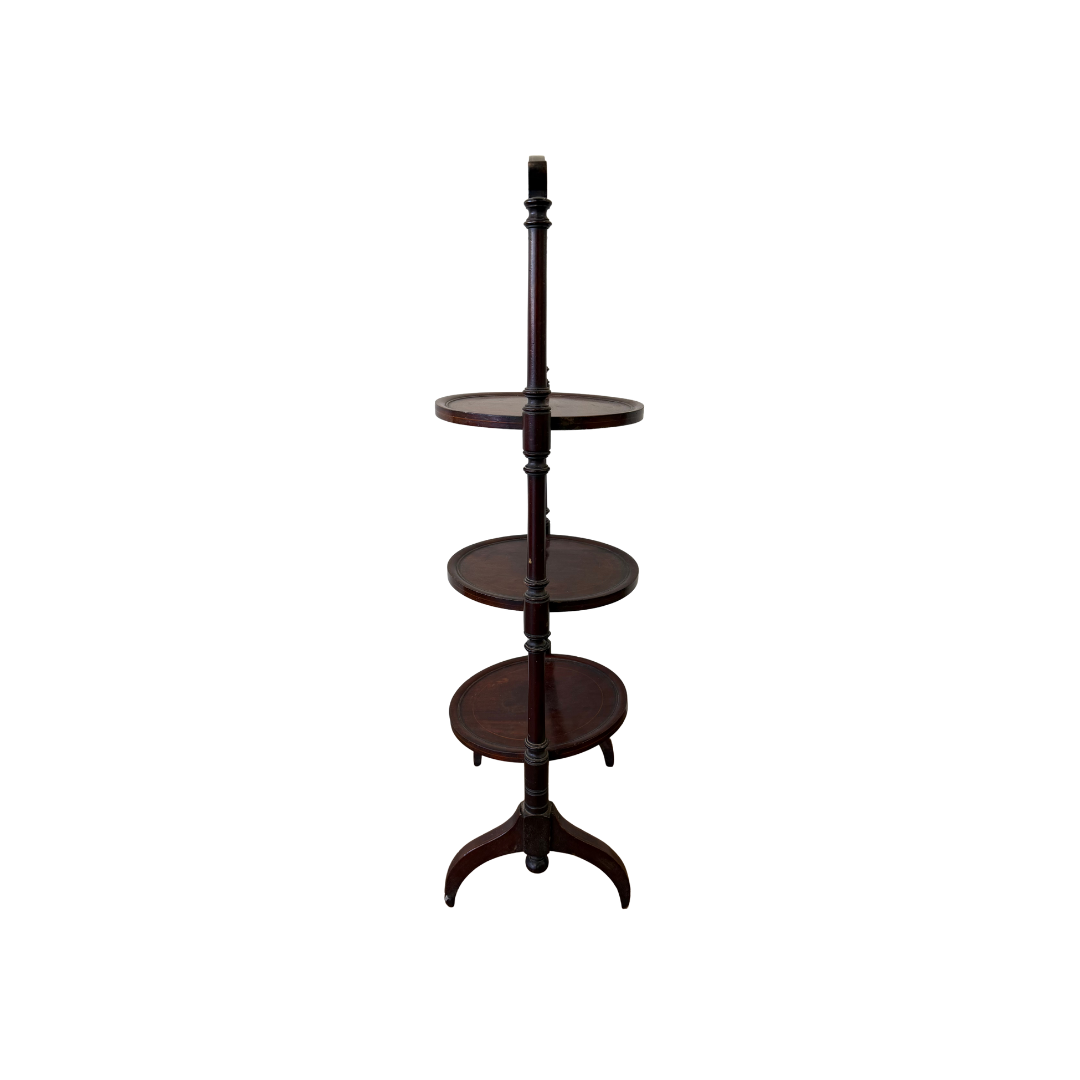 Found Three-Tier Cake Stand Table