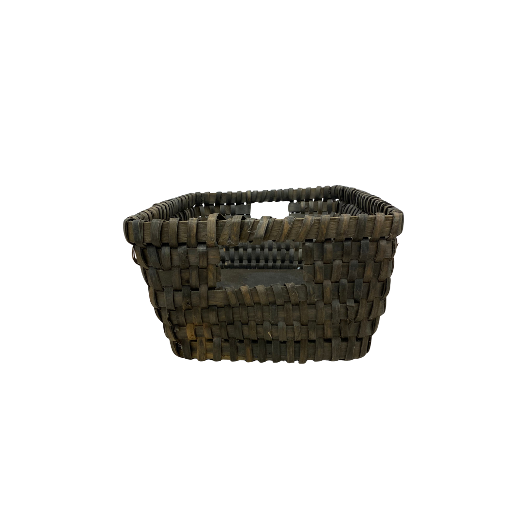 Found Black Woven Basket