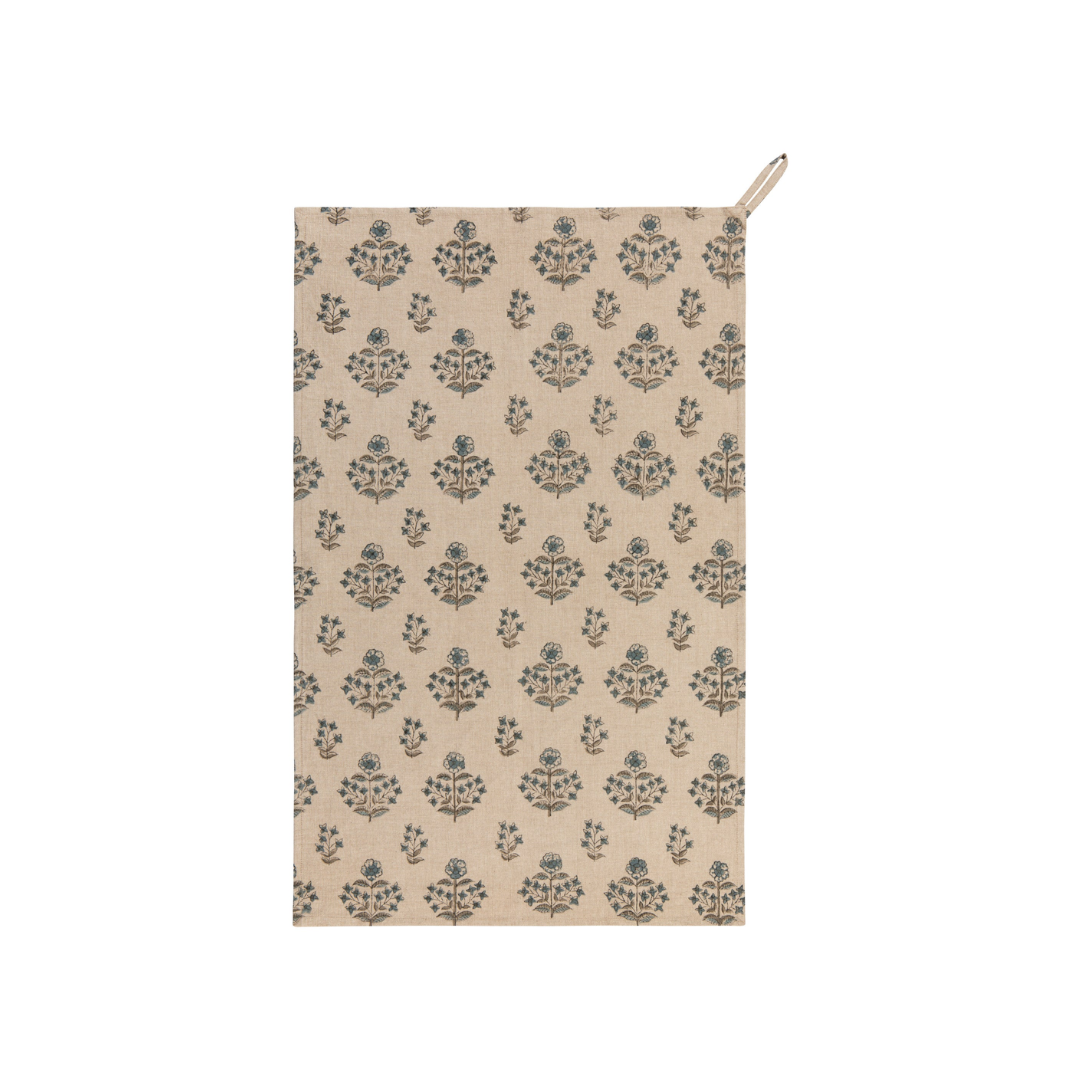 Salvia Block Print Dishtowel