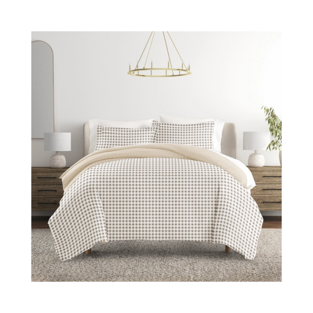 Gingham Check Reversible Duvet Set