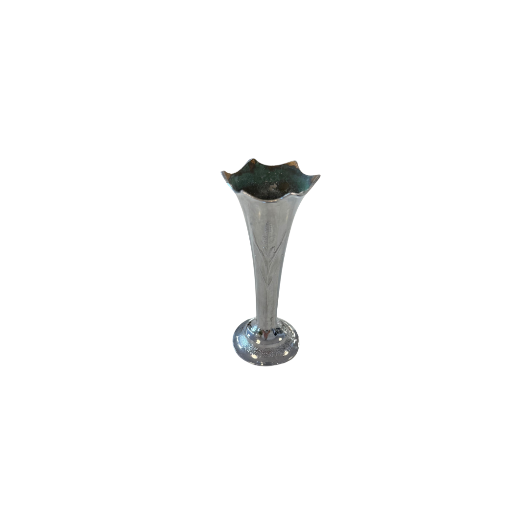 Found Silver Bud Vase