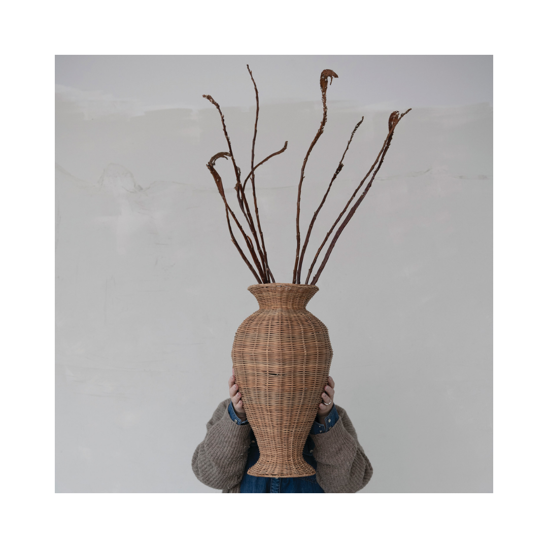 XL Rattan Planter Vase