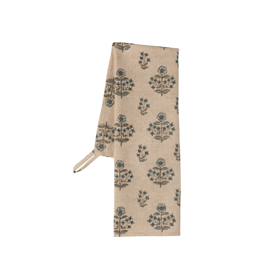 Salvia Block Print Dishtowel