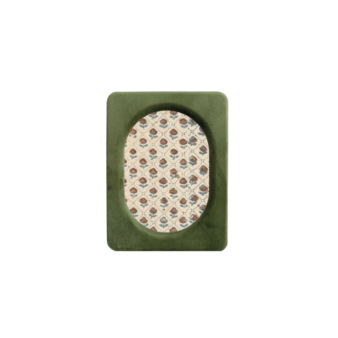 Mossy Green Velvet Photo Frame
