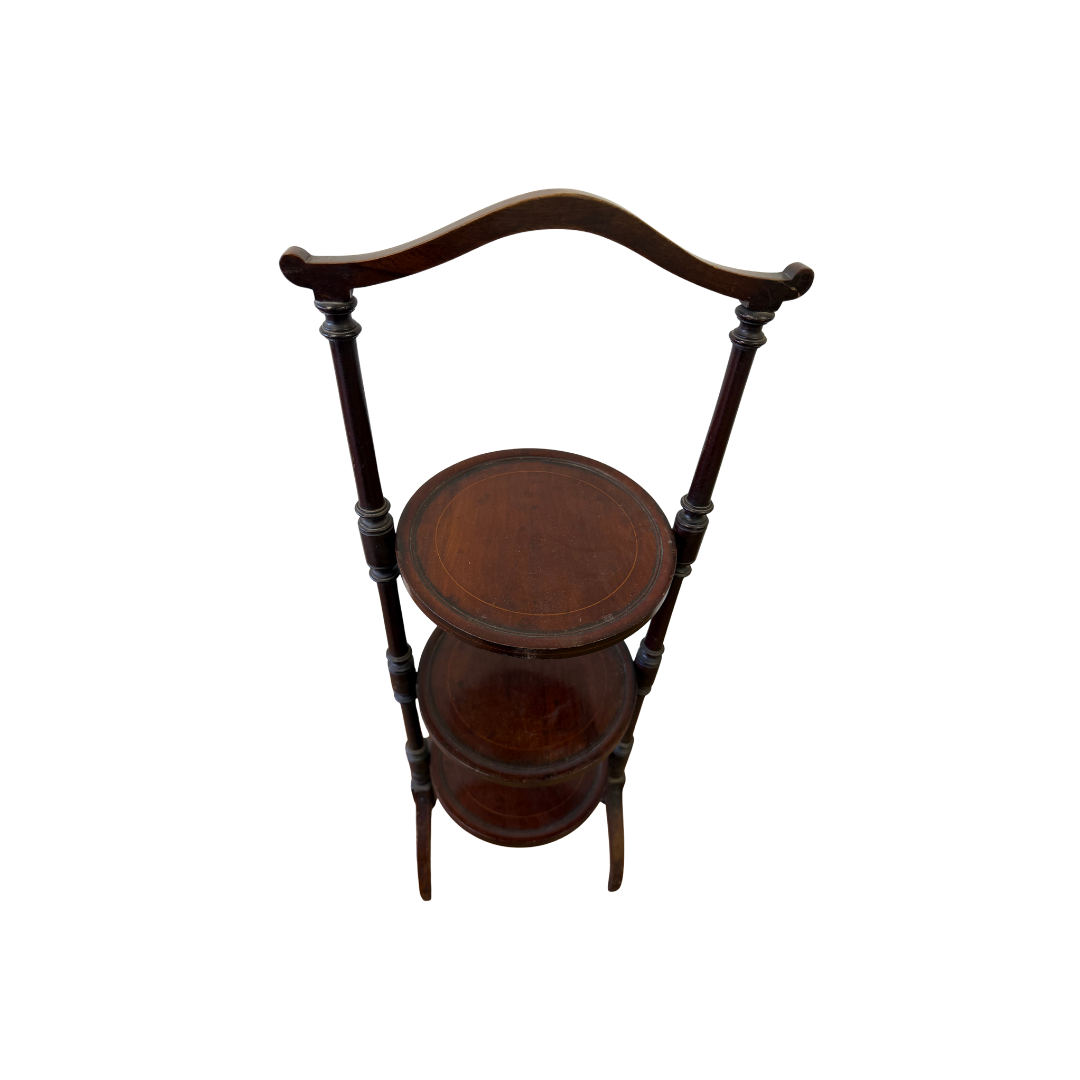 Found Three-Tier Cake Stand Table