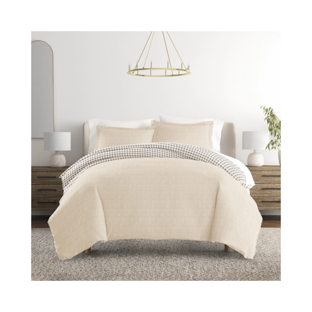 Gingham Check Reversible Duvet Set