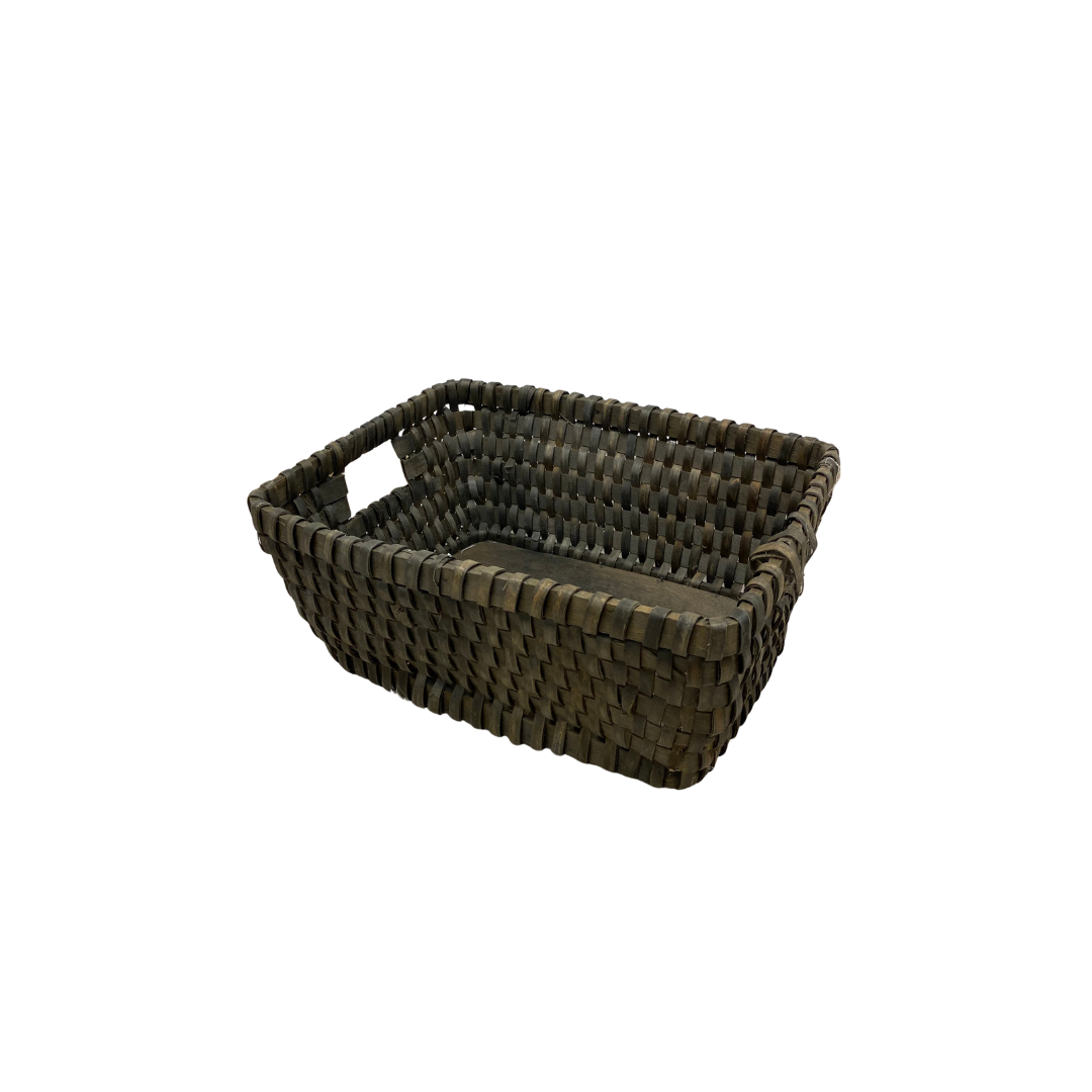 Found Black Woven Basket