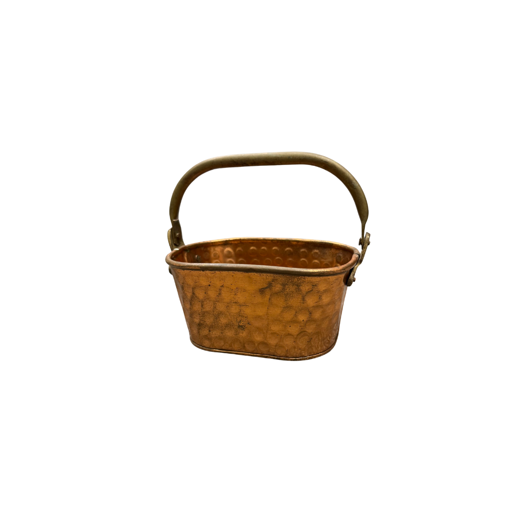 Found Hammered Copper Mini Basket